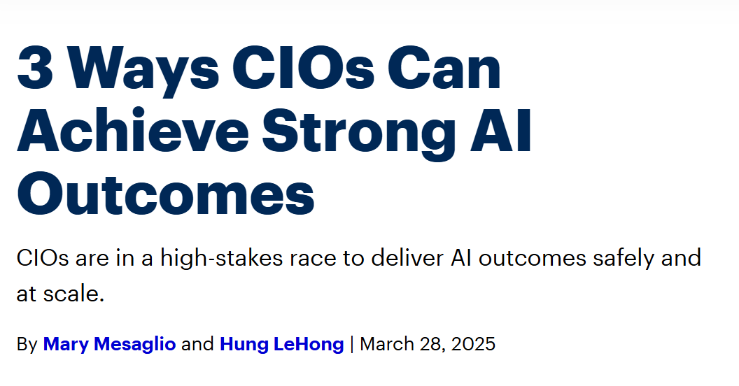 >Get focused with a three-pronged set of AI outcomes